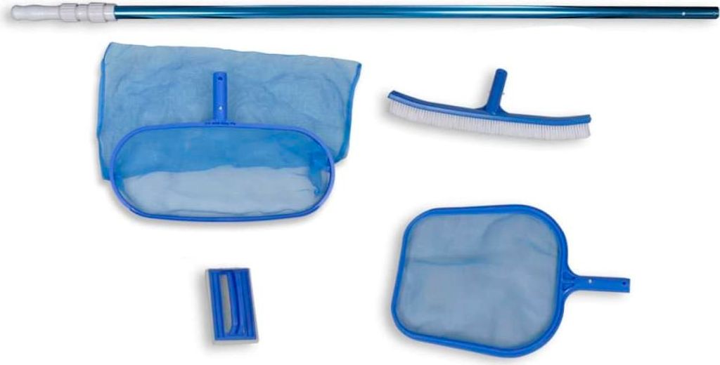 vidaXL Bürste Kescher Teleskopstange Pool Reinigungsset