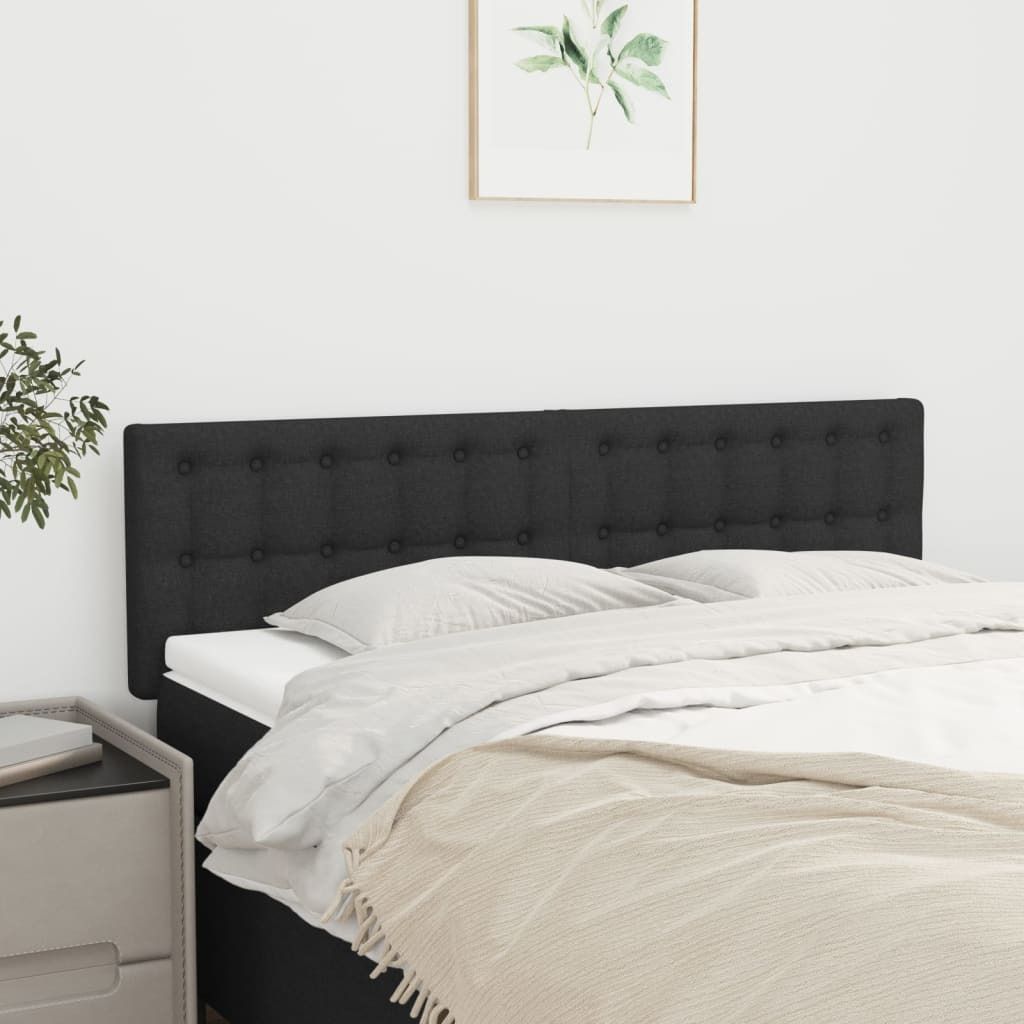 Cloris Designermöbel Kopfteile 2er Set Schwarz 72x5x78/88 Produktbild 