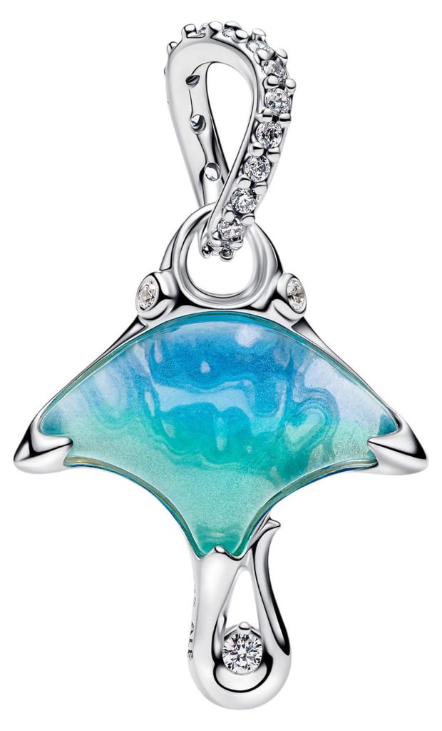 Pandora Charm-Anhänger Damen Mantarochen Murano-Glas Silber Produktbild 