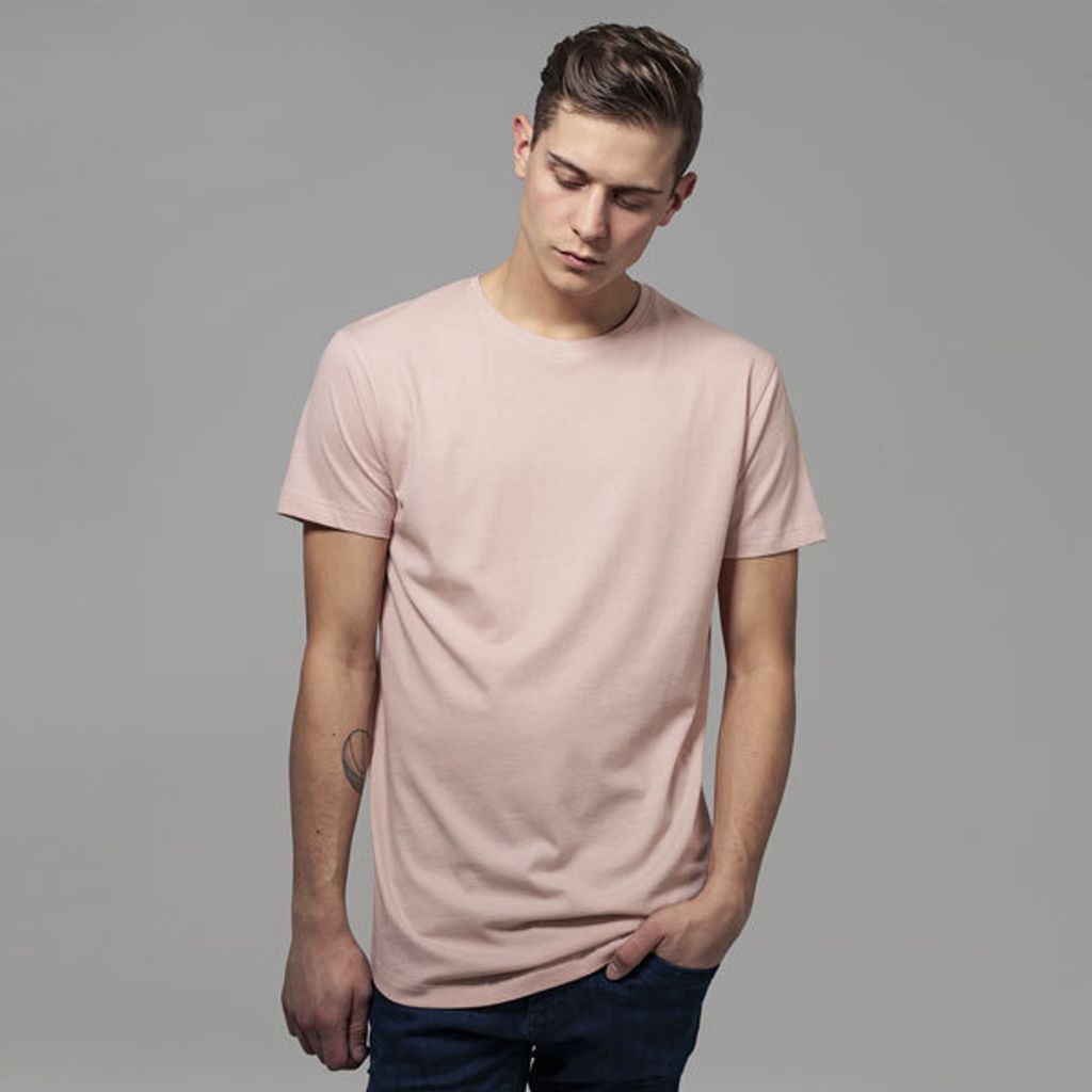 Pánské tričko Urban Classics Shaped Long Tee light rose - Obrázek produktu 