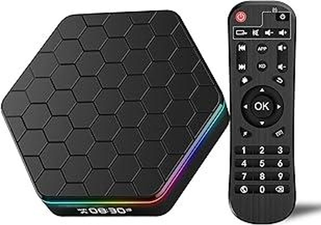 Android TV Box 12.0, TV Box Android 2025 4GB RAM 64GB ROM H618 Quad Core Cortex-A53 CPU, Android Box 6K 4K WiFi6 2.4G+5G Dual-WiFi Bluetooth 5.0 LA...