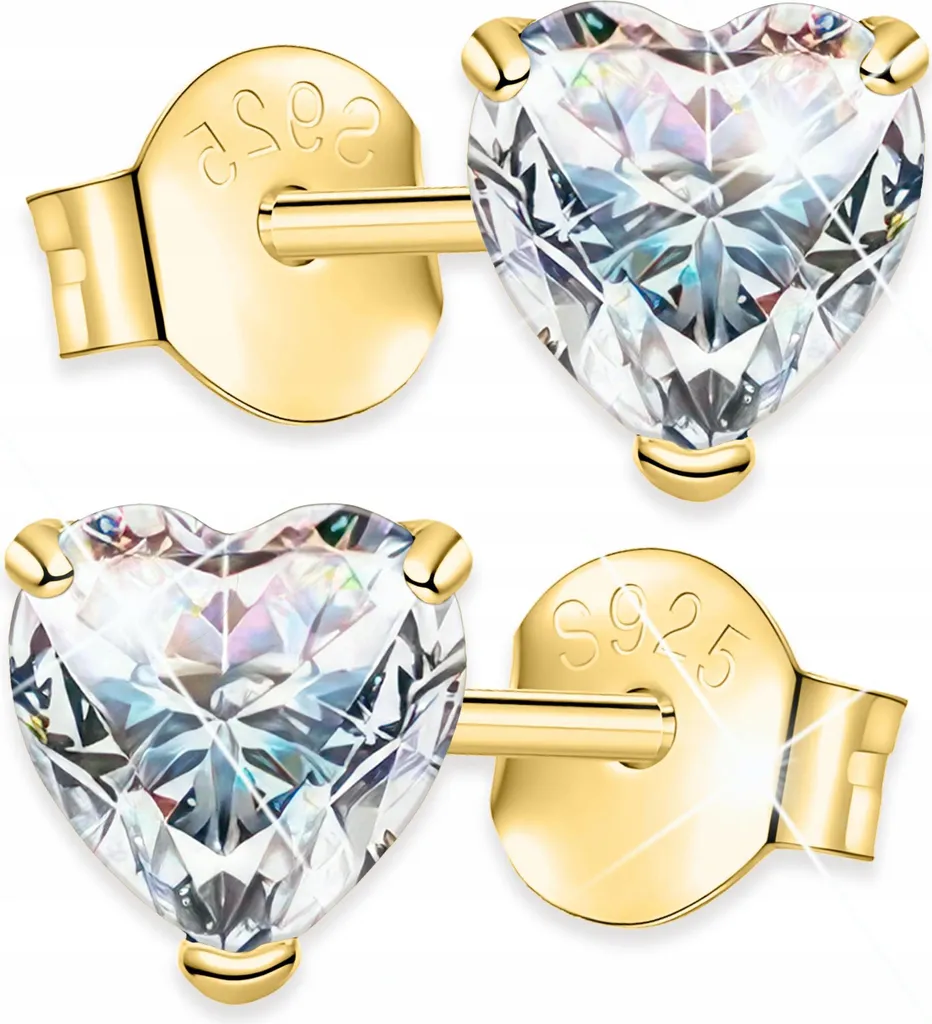Orecchini Cuore in Argento 925 e Oro Bianco | Il Regalo del Cuore