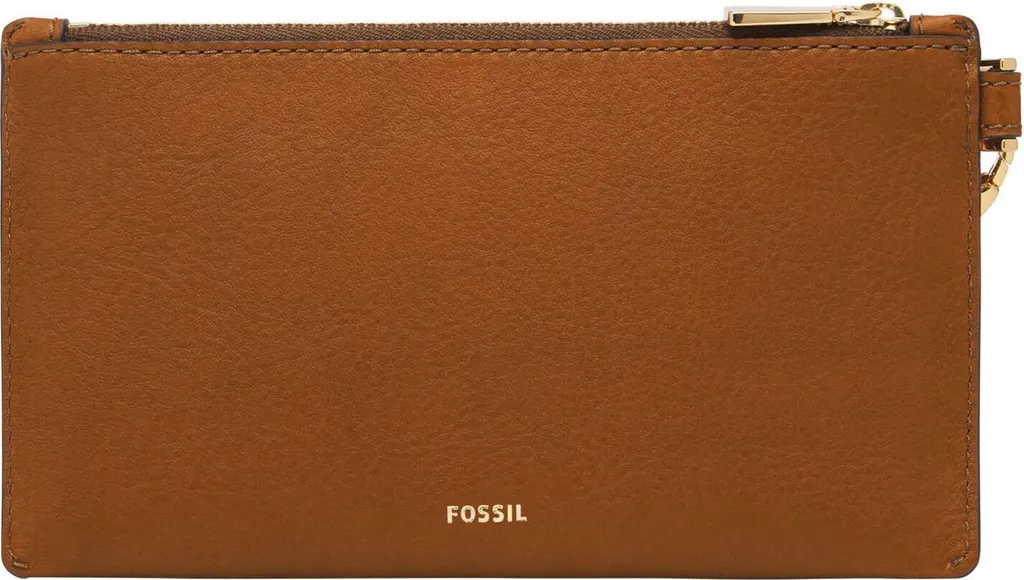 Pochette Fossil Gift Wristlet Marrone Chiaro - Borsa Polso Pelle