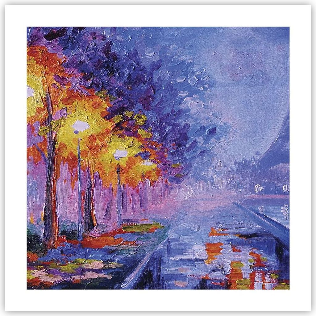 Poster - Poster ohne Rahmen - Paris Laternen Eiffel - 50x50 cm - Wand Bild - Wanddeko - Wandbilder - Kunstposter - Wandposter - Bilder - Kunstdruck...