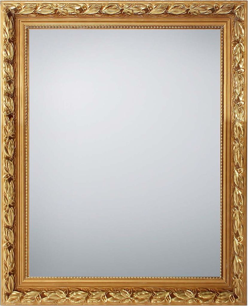 Wandspiegel, Holz goldfarben, H 70 cm