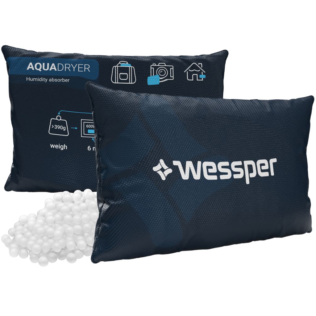 Wessper Luftentfeuchter Beutel wiederverwendbar, aufladbar Raumentfeuchter aus Silica Trockenmittel, Feuchtigkeits Granulat für Kleiderschrank 2x ...