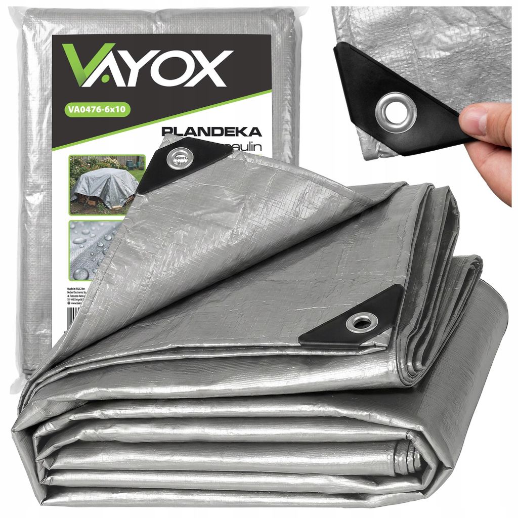 Przewód ochronny Vayox, 6x10m, srebrny, 120g/m² | Zdjęcie produktu 