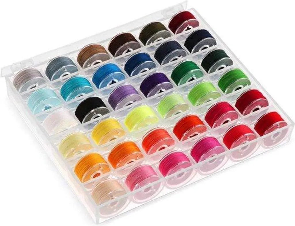 Coffret de fils pour retouches et loisirs créatifs 36 couleurs polyester