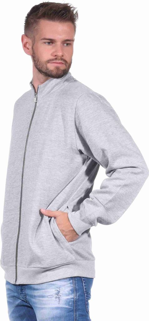 Uni Jacke für Hausanzug, Sportanzug oder Jogginanzug Oberteil;grau,L