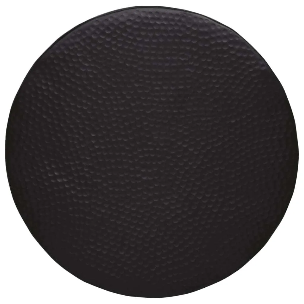 Table basse noire martelée Ø 50 cm : la solution gain de place design