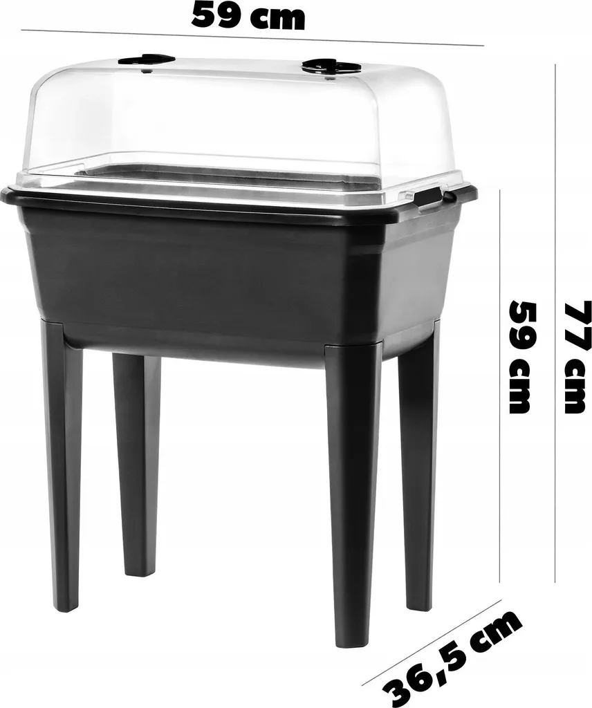 Mini-serre 30L à grande capacité 60 cm - Bac à semis robuste pour maison - 3