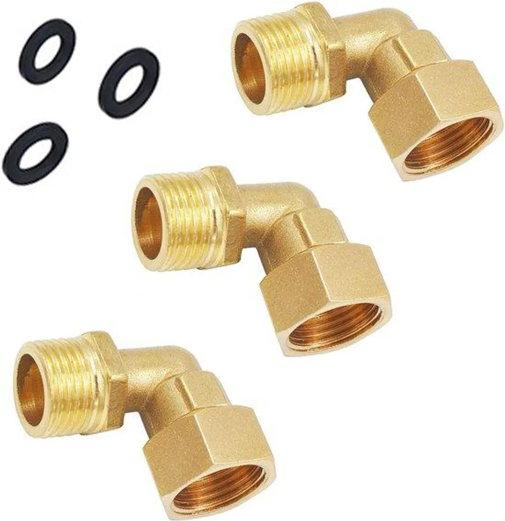 Raccord tournant G1/2 pour rénovation de radiateur et chauffage, 3 pcs