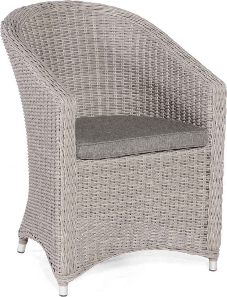 Sonnenpartner Solana Gartensessel Gartenstuhl stone-grey Aluminium mit Polyrattan