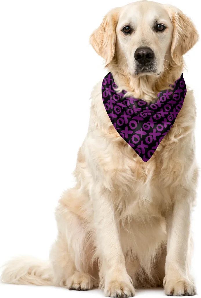 Accessorio Cane ABAKUHAUS Bandana 55x55 Viola - Design Astratto Xoxo