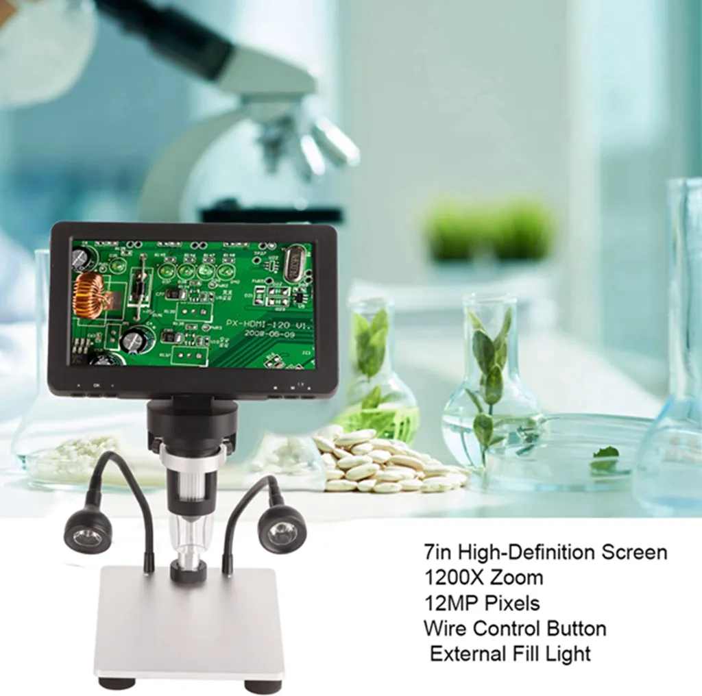 Microscope électrique pour soudure électronique et micro-réparation 7''