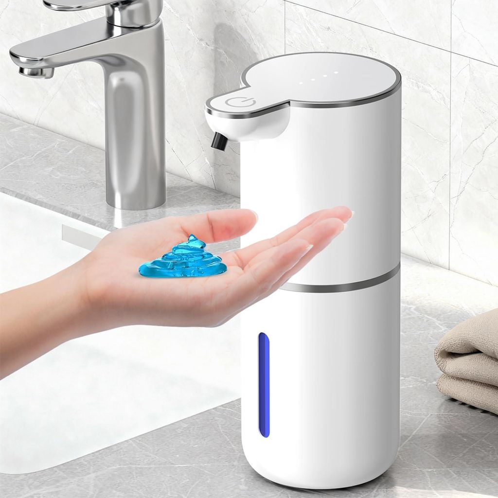 Automatischer Seifenspender, 380 ml, elektrisch, berührungsloser Wandseifenspender mit Sensor, USB-aufladbar, IPX5 wasserdicht für Bad und Küche.