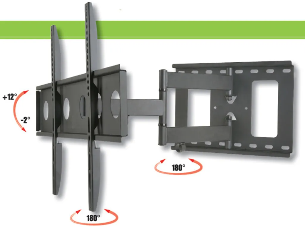 Techly Support Mural TV LED LCD 32-65 Pouces FullMotion Slim Orientable - 4