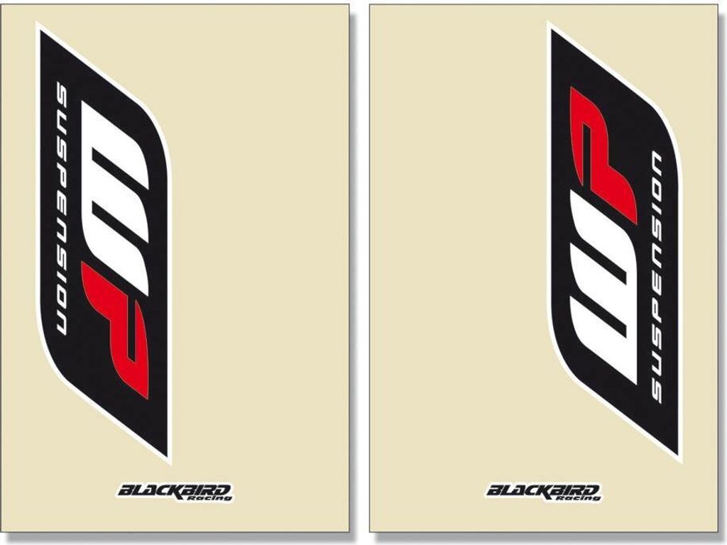 Gabel Aufkleber WP Blackbird Racing trasparent 2 Stück