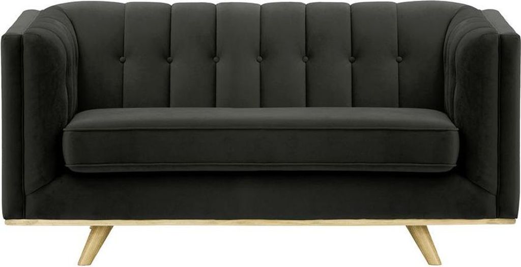 Zweisitzer-Sofa Vicenza-Velluto 20-wax black