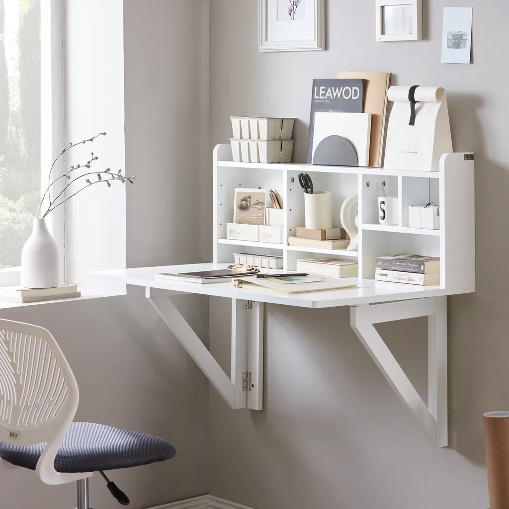 Optimisez votre Petit Espace avec cette Table Murale Pliante Blanche