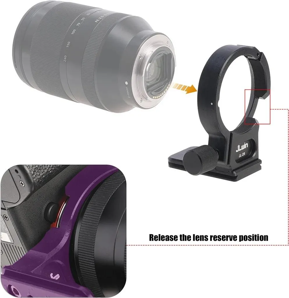 JLwin Anello Treppiede per Sony FE 24-105mm e 18-105mm | Supporto Arca - 3