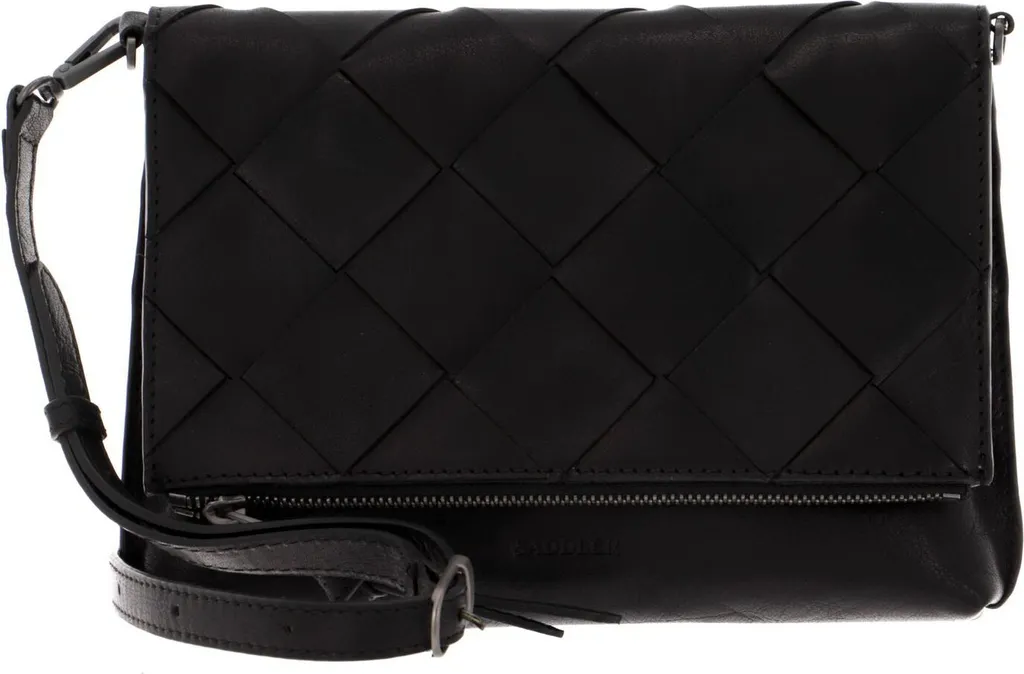 Petit Sac Bandoulière Noir Vaxholm SADDLER en Cuir Véritable pour Femme