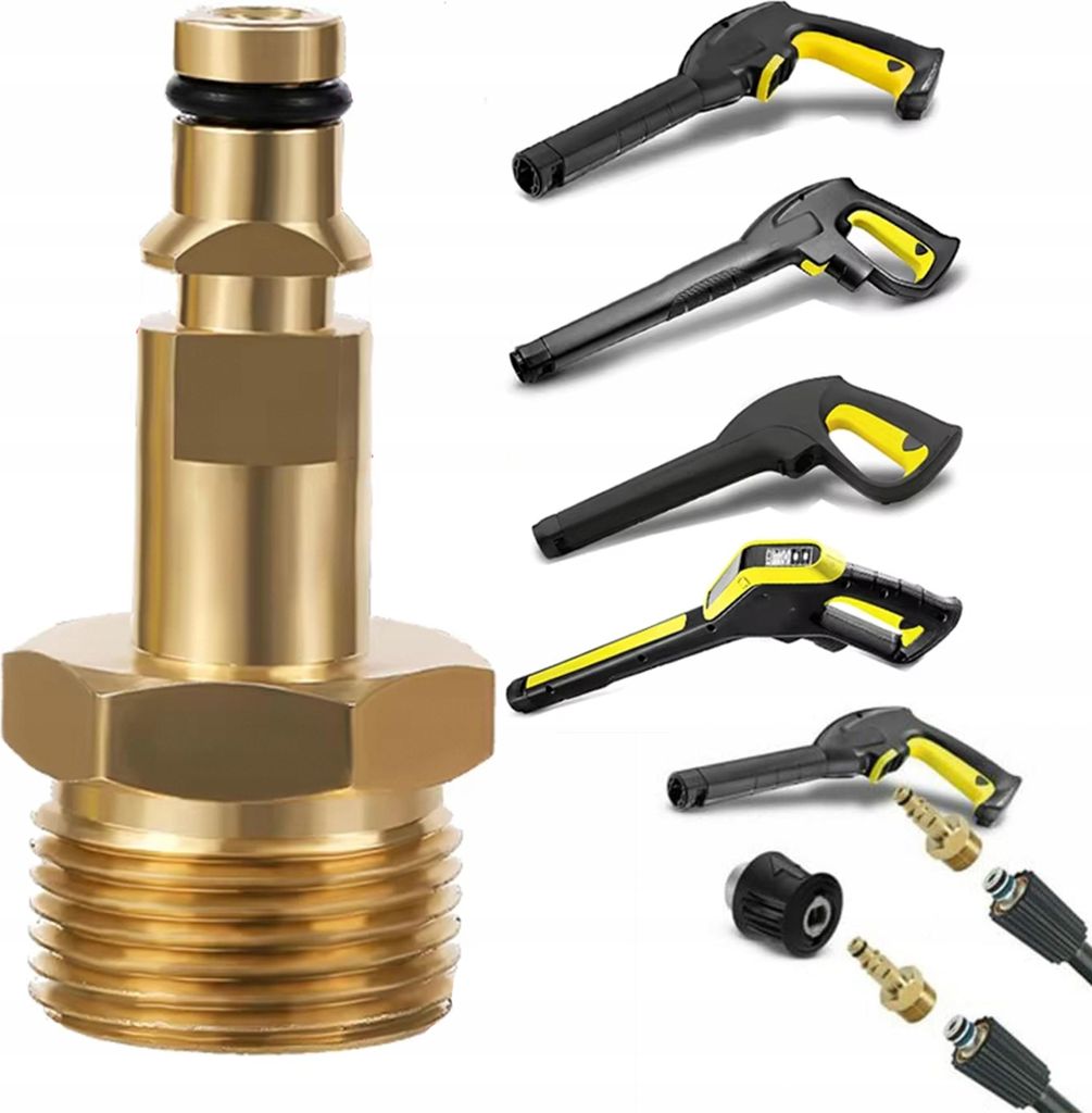 Rosfix Adapter M22 auf Quick Connect – Ersatzteil für Hochdruckreiniger Kärcher K2, K5, K7 | 14 mm Stift, M22x1,5 Außengewinde | Schnellkupplu...