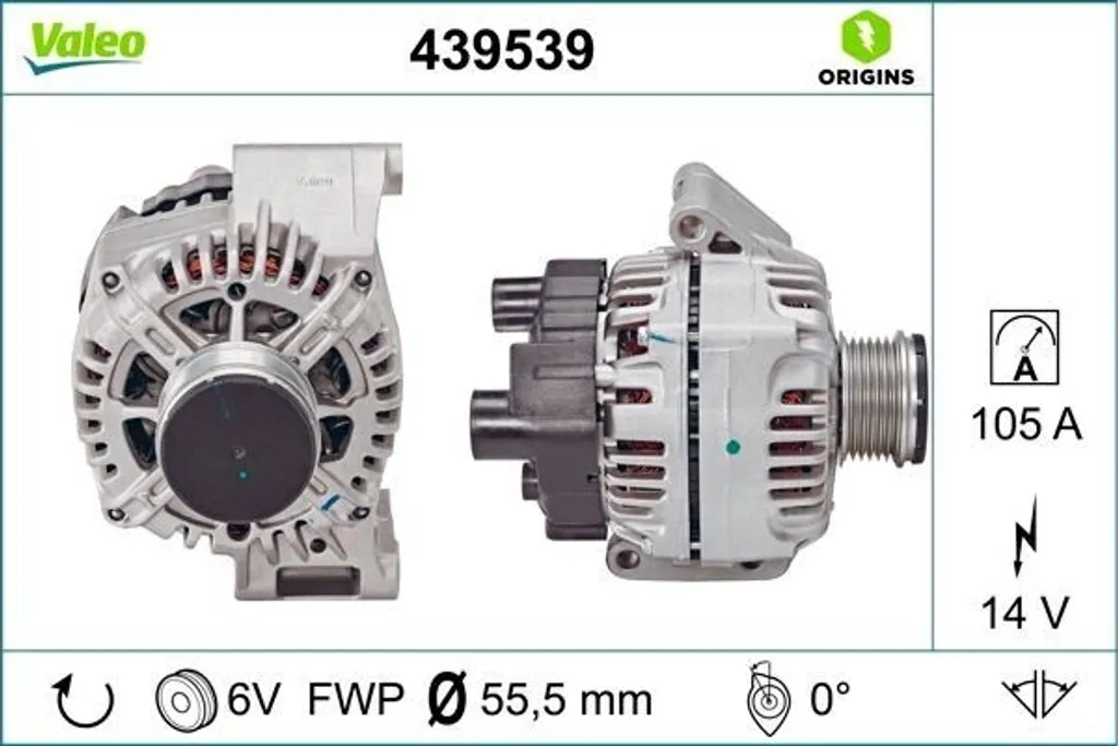 Alternateur OE 13256929 haute fiabilité pour moteurs Fiat et Opel