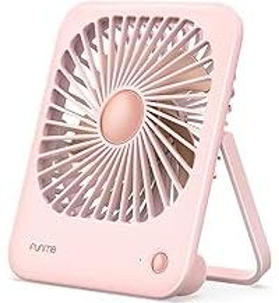 FunmeTischventilator Batterie Klein USB Ventilator Leise, Tragbarer Aufladbar 3000 Akku Ventilatoren mit 3 Geschwindigkeiten für Makeup Camp, Bür...