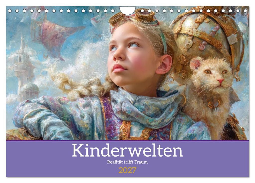 Kinderwelten - Realität trifft Traum (Wandkalender 2027 DIN A4 quer), CALVENDO Monatskalender