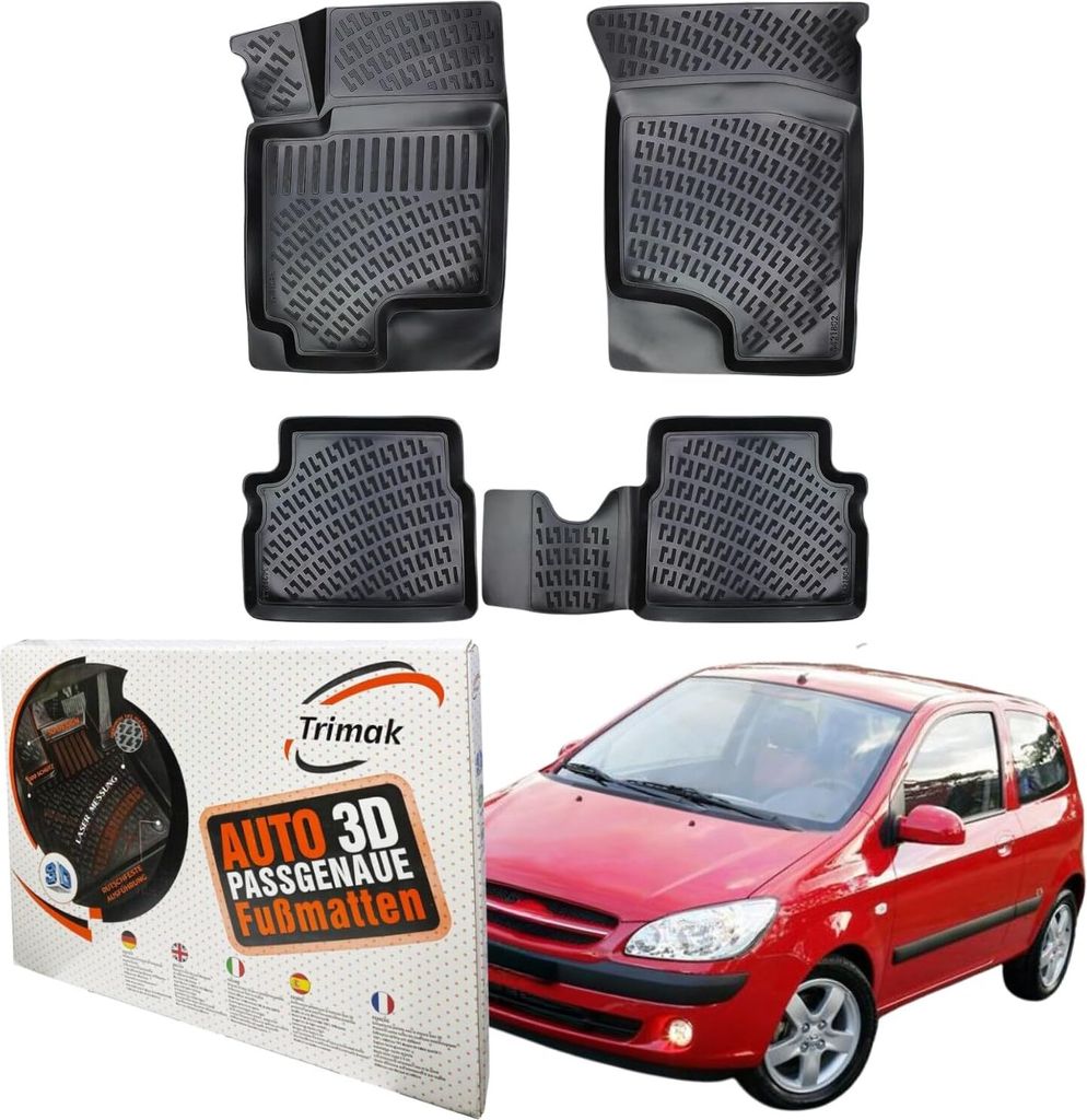 Trimak Autofußmatten kompatibel mit Hyundai Getz 2002–2009 Produktbild 