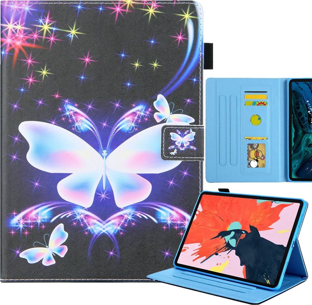 Für Apple iPad 11. Gen A16 2025 / 10.9 2022 Kunstleder Tablet Tasche Motiv 4 Hülle Etuis