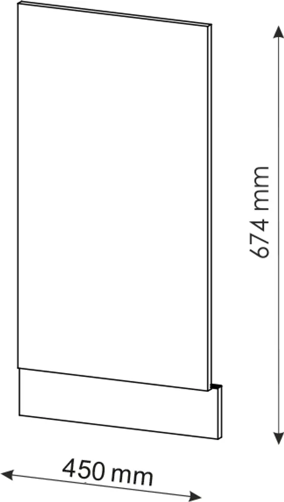 Vicco Fame-Line Pannello Frontale 45cm Rovere e Antracite | Cucina Moderna - 3