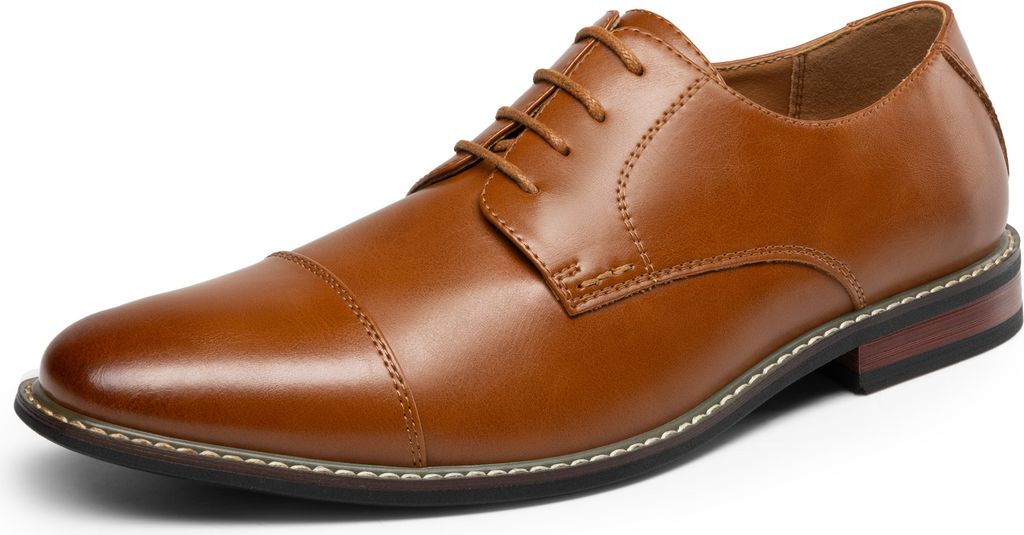 Bruno Marc Herren Derby Anzugschuhe Klassischer Business Schnürhalbschuhe,Farbe: BRAUN, Größe: 49.5