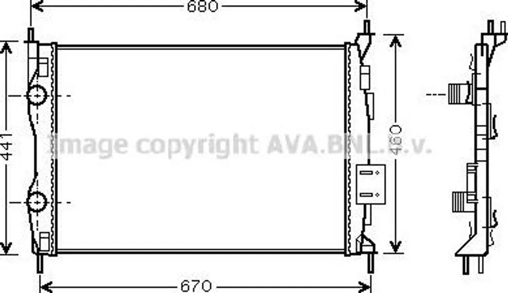 Radiateur moteur neuf pour remplacement Nissan Qashqai 21400JD000