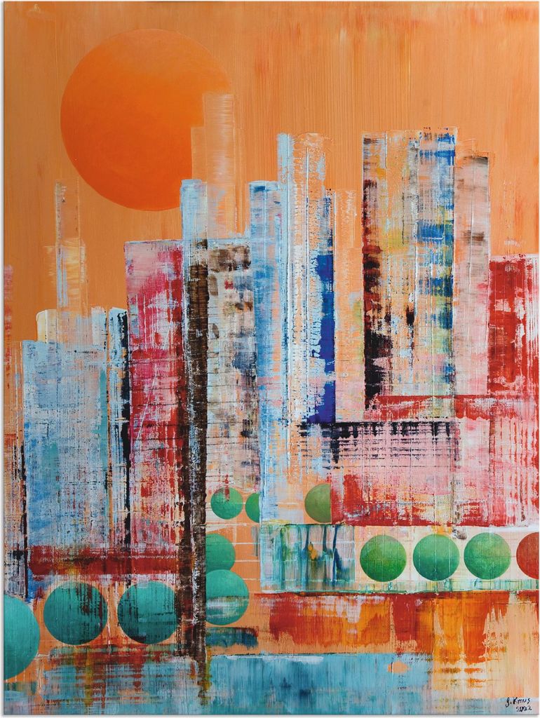 ARTland Wandbild Alu für Innen & Outdoor New York abstrakt I Größe: 30x40 cm