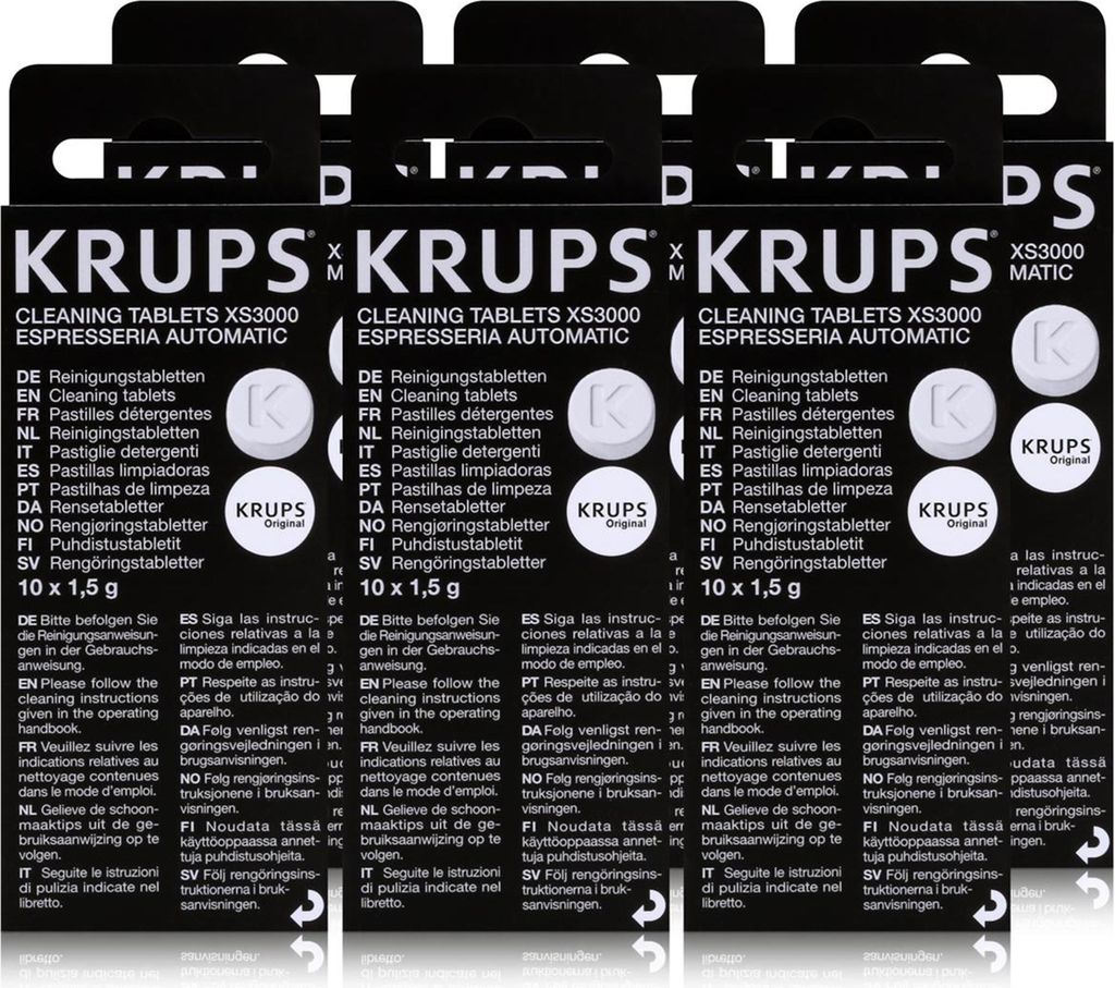6x Krups XS3000 Reinigungstabletten