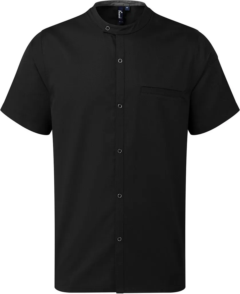 Premier - Grembiule da cucina "Recyclight" per uomo/donna unisex a maniche corte PC5862 (M) (Nero)