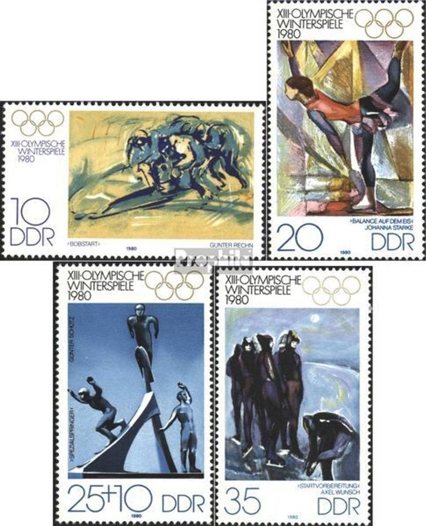 Briefmarken DDR 1980 Mi 2478-2481 (kompl.Ausg.) FDC Olympische Winterspiele