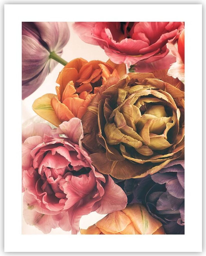 Poster - Poster ohne Rahmen - Blumenstrauß Blumen Braut - 40x50 cm - Wand Bild - Wanddeko - Wandbilder - Kunstposter - Wandposter - Bilder - Kunst...