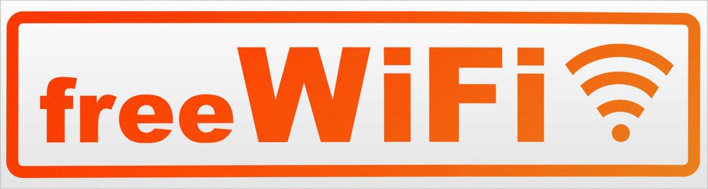 Kiwistar Free WiFi Magnetschild Schild magnetisch - 45cm Neonorange - Magnetfolie für Auto PKW Kfz