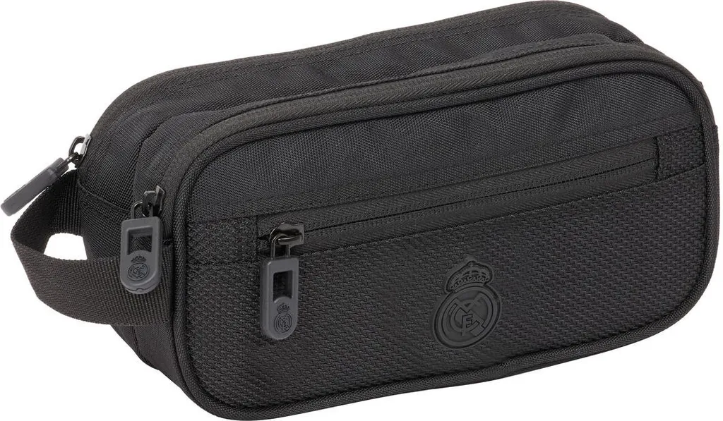 Trousse d'école Real Madrid C.F. Noir - Format 21 x 8 x 10 cm Officiel