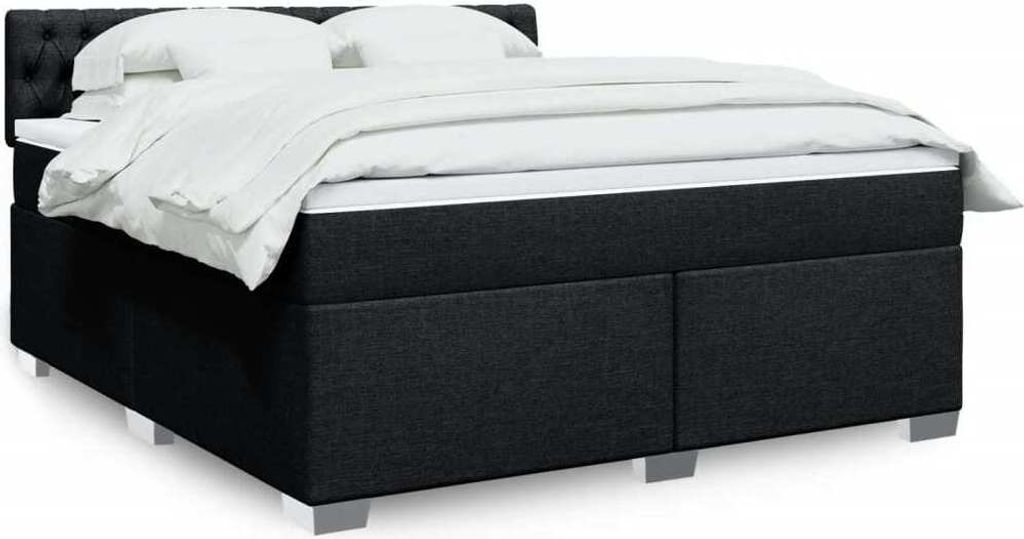 "2026 Promotion" Boxspringbett mit Matratze - Schwarz - 180x200 cm - Stoff - Polsterbett CC14501