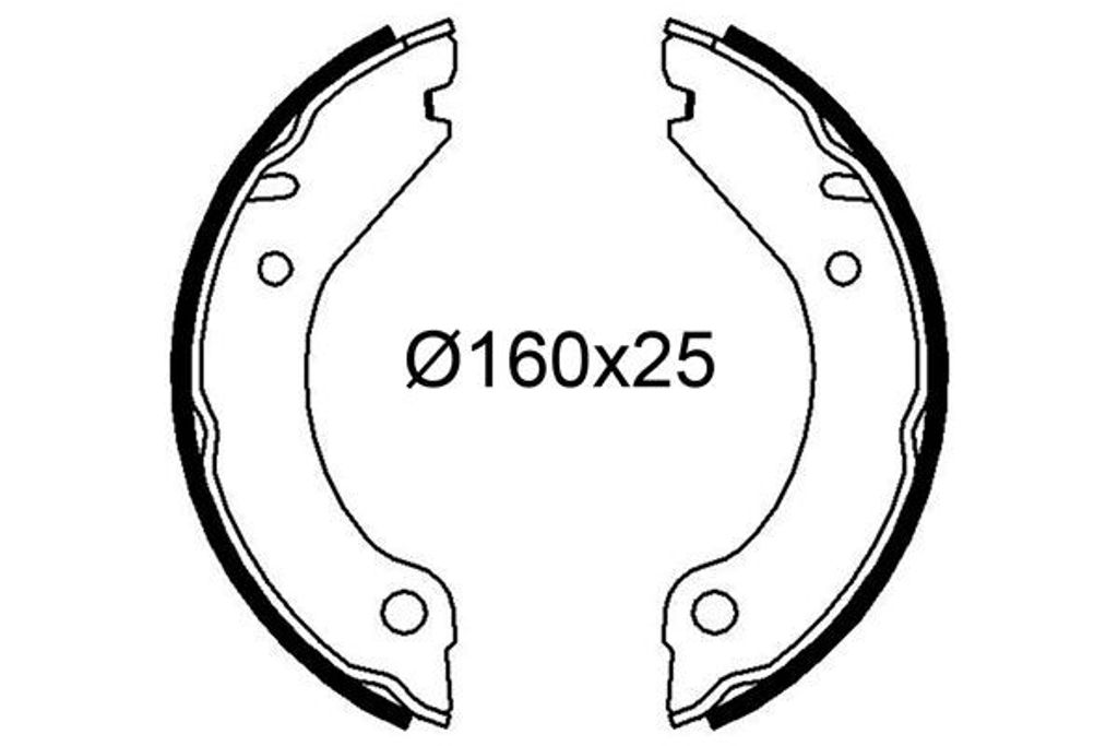 VALEO Bremsbackensatz Trommelbremse Hinten für VOLVO 940 II Kombi (945) 160mm 564263