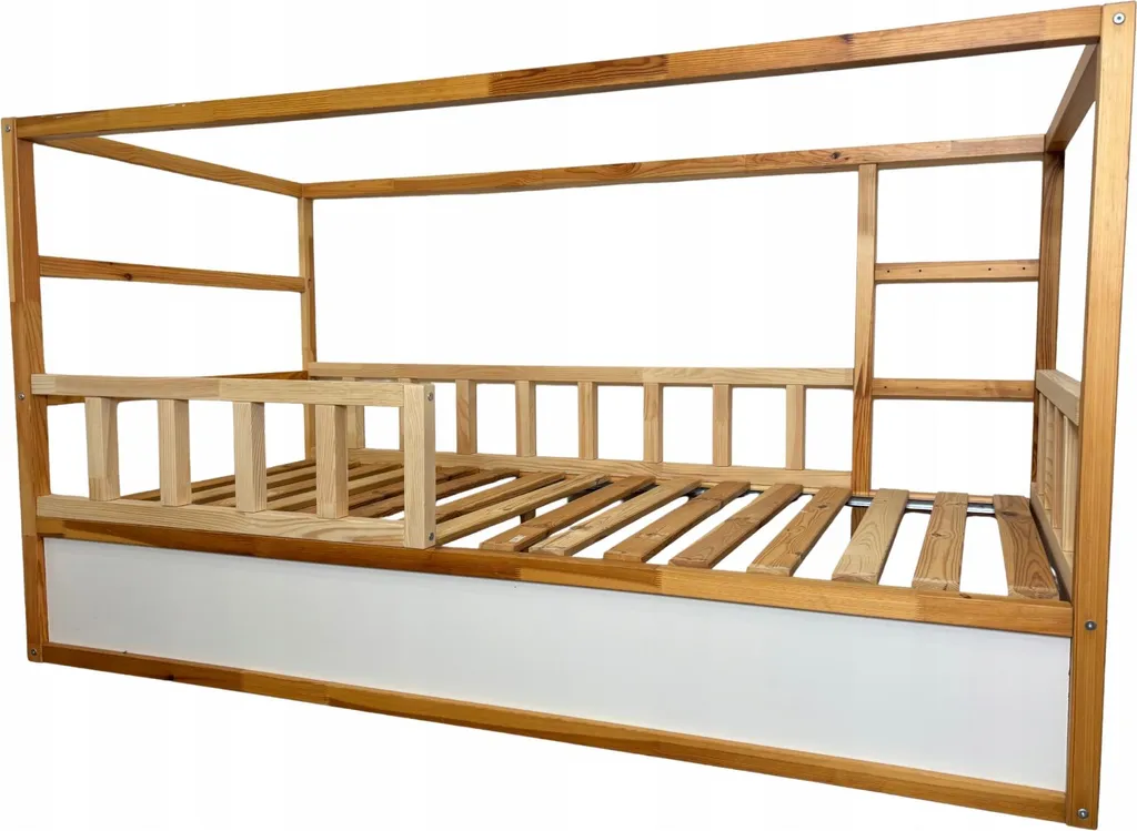 Barrières NIVO TRE en pin massif pour lit KURA : Protection 3 côtés 165cm