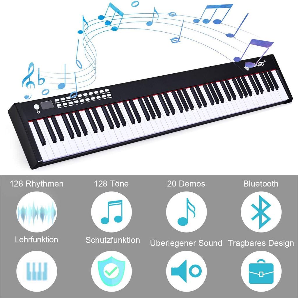 61 Tasten E-Klavier Digital Piano elektronisches Klavier mit Tragetasche