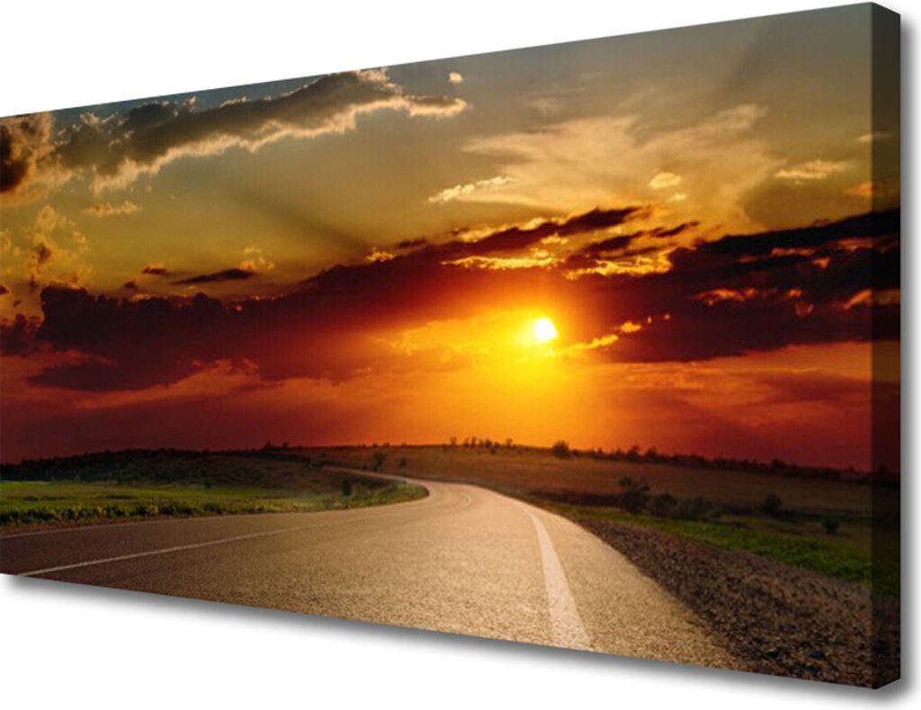 Tulup Leinwand-Bilder 100x50 Wandbild Canvas Kunstdruck Sonnenuntergang Landschaft