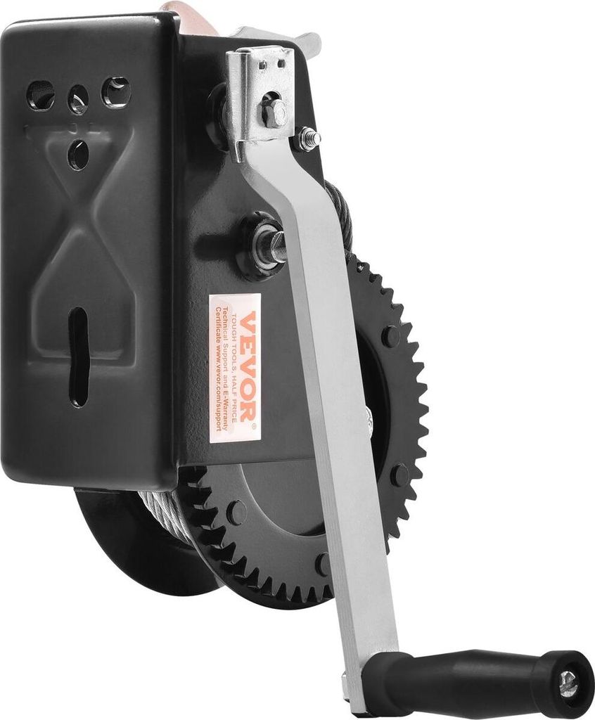 Hand Winch, 3500 lbs Pulling Capacity, Boat Trailer Winch Heavy Duty Rope Crank with 33 ft Steel Wire Cable and Two-Way Ratchet, Manual Operated Ha...