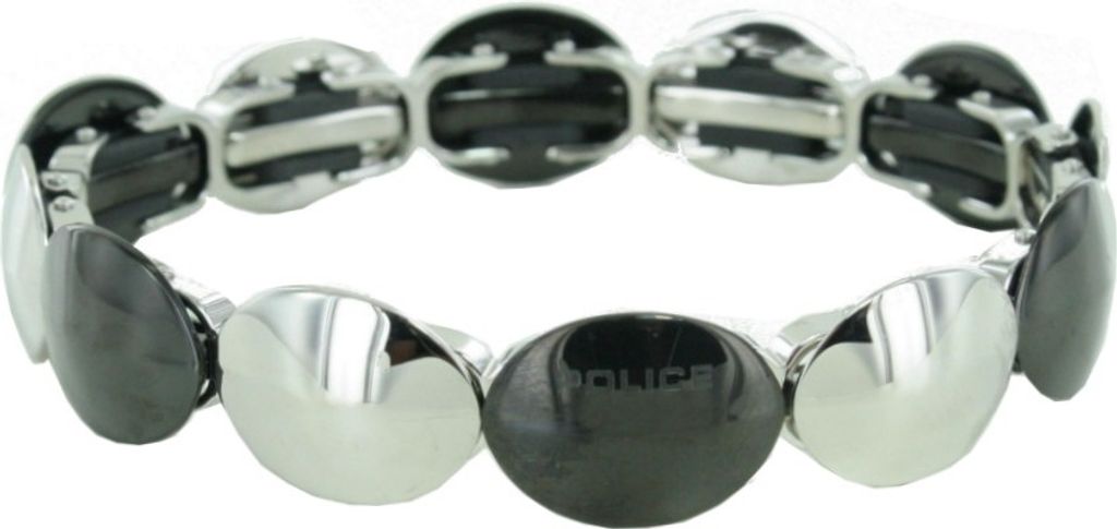 POLICE Herren Edelstahl Armband in Silber / Schwarz - PJ.20719BSB/02-19