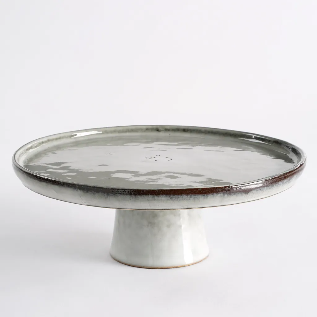 Support à Gâteau Tabo Gris Idéal pour Réceptions et Anniversaires 27cm